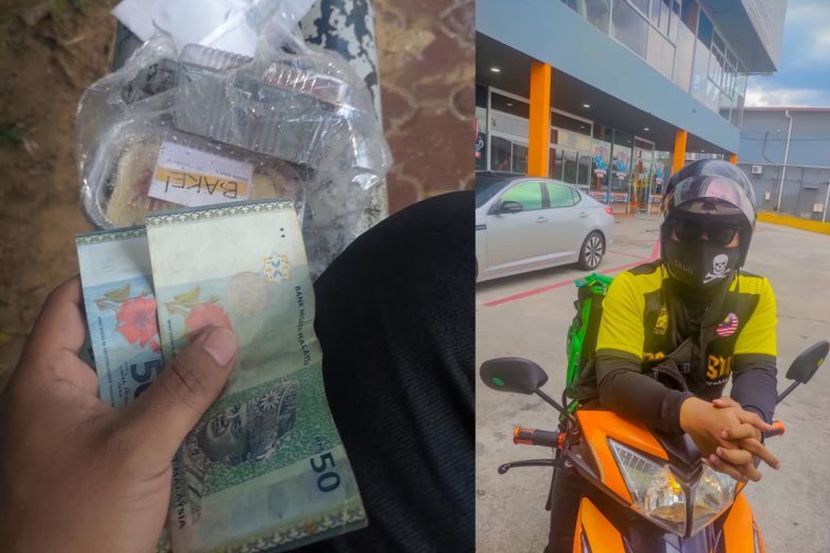 Rider Basah Kuyup Singgah Di Bus Stop Makan Kek Disedekah Peniaga Apa Ditemui Dalam Sampul Cukup Mengejutkan Kesian Dah 45 Minit Dia Tunggu Viral Mstar