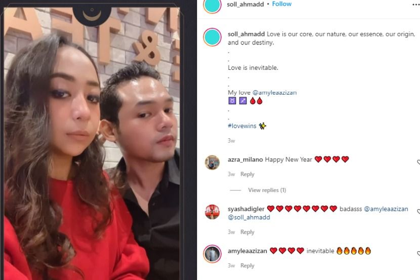 Amylea menjelaskan hubungan dia bersama Sol Ahmad