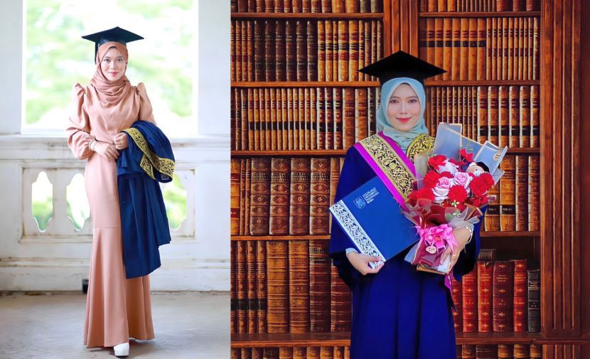 Norhasliza berjaya menamatkan pengajian diploma dengan anugerah ANC.