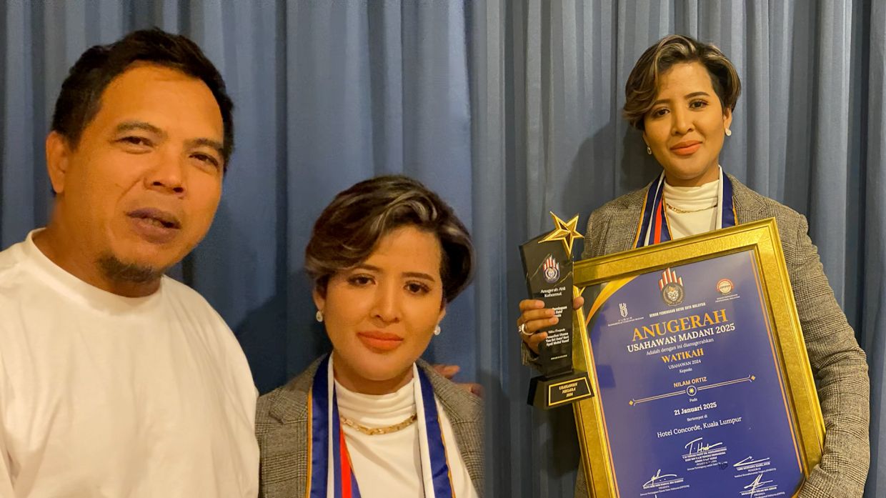 Nur Nilam bangga terima anugerah usahawan, Azlan Komeng tak kecil hati ...