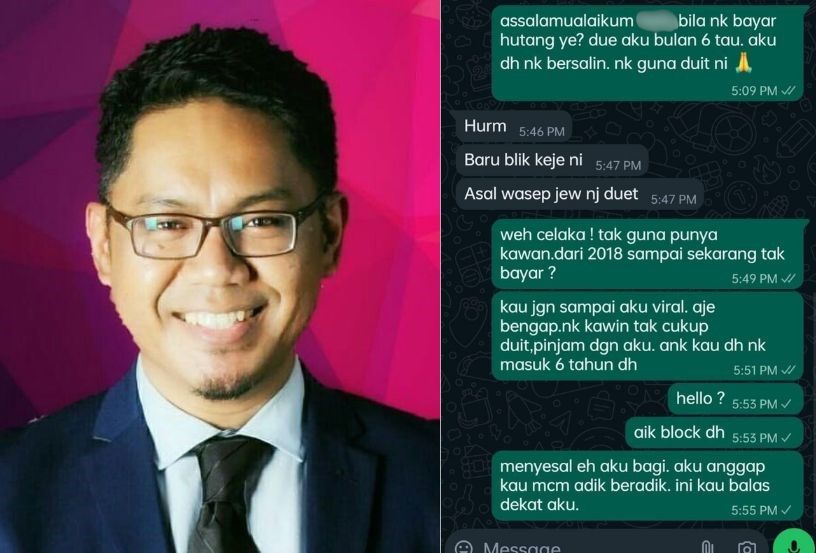 Azizul Azli memaklumkan masalah kawan tidak membayar hutang dapat dielak jika kita meminta tempoh untuk berfikir sebelum memberi hutang.