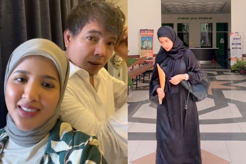 Nilam (kanan) sebelum ini memfailkan fasakh terhadap Azlan.