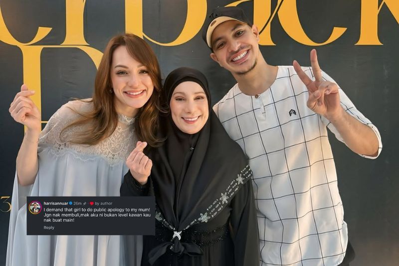 Harris tidak dapat menahan rasa kesal apabila ibunya terpalit dengan kontroversi di media sosial.