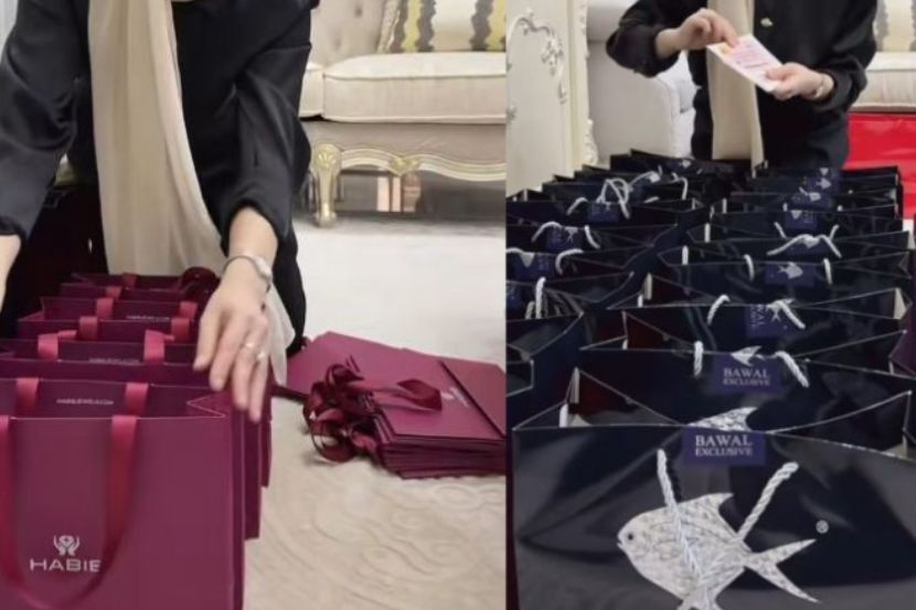 Barangan kemas, tudung berjenama juga menjadi antara hadiah hari guru. -Gambar hiasan