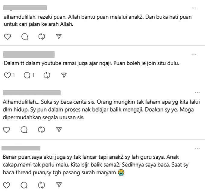 Antara reaksi warga maya pada perkongsiannya.