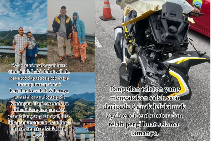 Sepasang suami isteri kehilangan anak selepas sehari menghantar mereka ke lapangan terbang.
