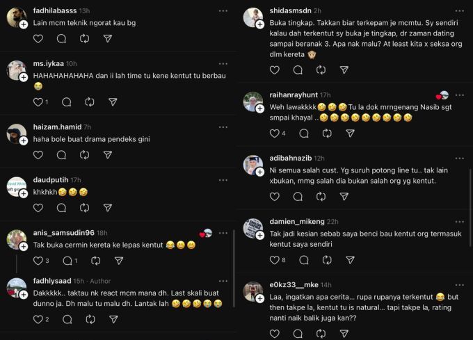 Antara reaksi lucu daripada warga maya.
