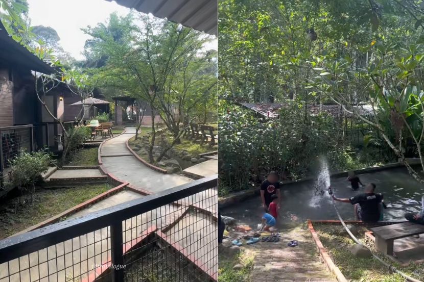 Suasana sekitar chalet di Hulu Langat, Selangor.