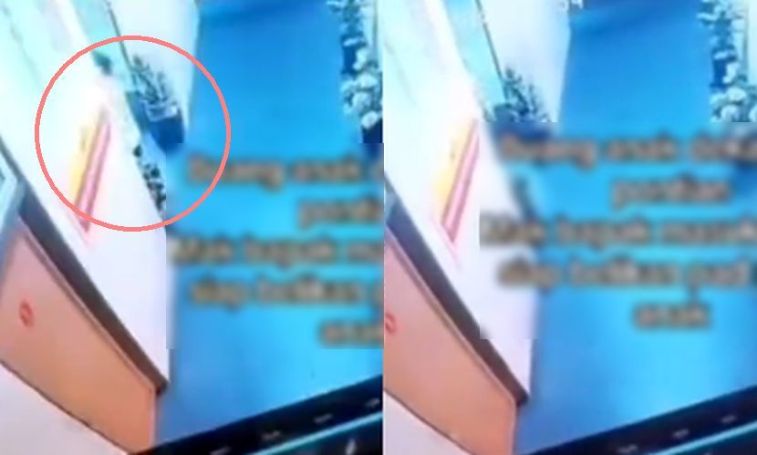 Kelibat pelaku dipercayai turut dirakam kamera pengawasan berkenaan.