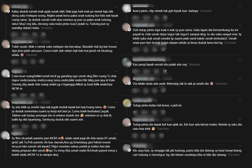 Reaksi netizen dan jawapan balas wanita berpantang.