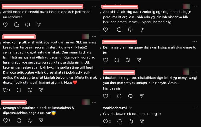 Netizen memberikan kata-kata semangat kepadanya.