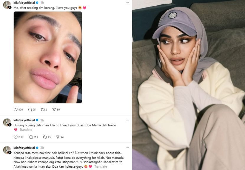 Luahan hati Kila raih perhatian netizen.