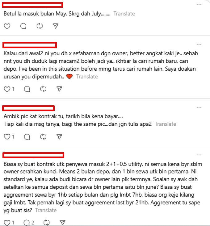 Warga maya bantu memberi penjelasan tentang tarikh bayaran sewa kepadanya.
