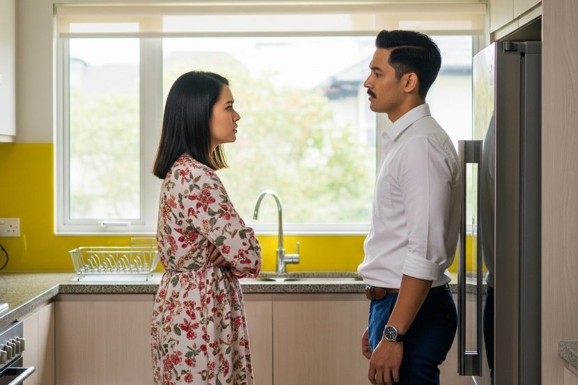 Pasangan suami isteri dianjurkan untuk berbincang sekiranya mempunyai konflik. -Gambar hiasan AI