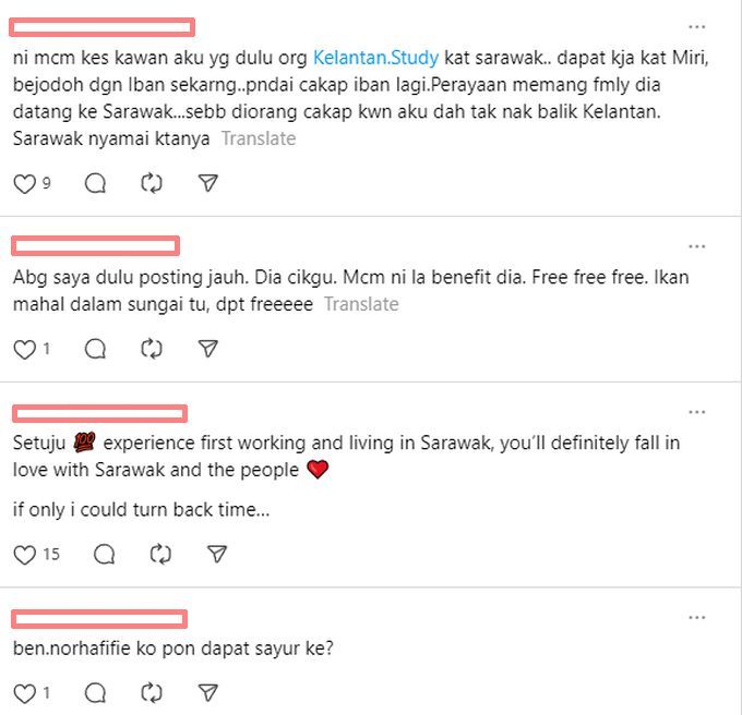 Warga maya turut memuji masyarakat Sarawak.
