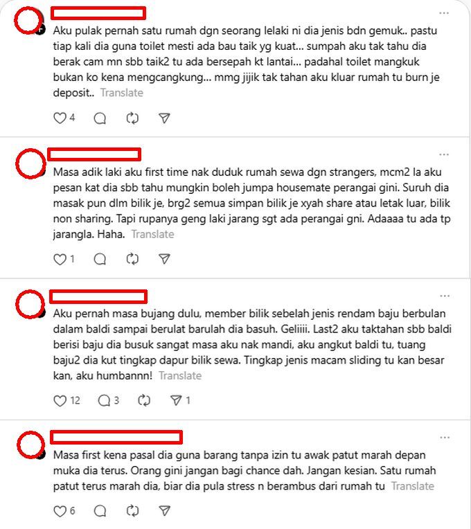 Netizen turut berkongsi pengalaman masing-masing.