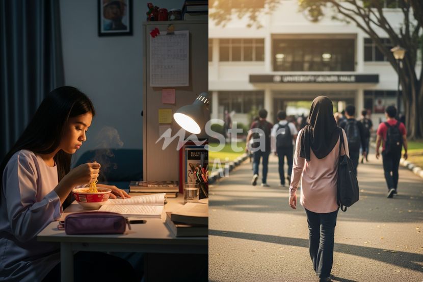 Zaman belajar menuntut pelajar untuk banyak berkorban. -Gambar hiasan AI