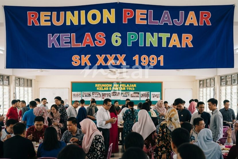 Majlis perjumpaan dengan rakan lama boleh mencetuskan masalah di kemudian hari dalam kalangan suami isteri. -Gambar hiasan AI