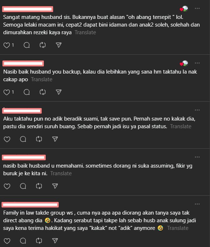 Netizen berkongsi pengalaman masing-masing.