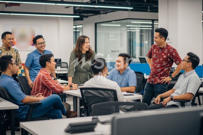 Para pekerja perlu tahu batas ketika berkomunikasi berlainan jantina. -Gambar hiasan AI