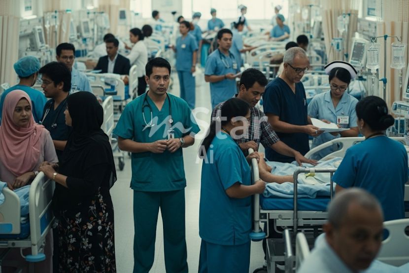 Waris seharusnya faham hospital sentiasa dalam keadaan sibuk. -Gambar hiasan AI 
