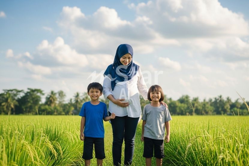 Anak-anak golongan paling gembira apabila ibu mereka hamil. -Gambar hiasan AI