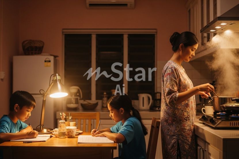 Bukannya mudah menjadi ibu tunggal untuk membesarkan anak-anak. -Gambar hiasan AI
