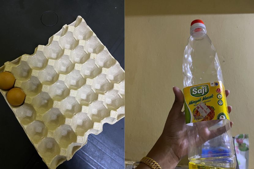 Telur dan minyak masak habis digunakan rakan serumah. -Foto Threads
