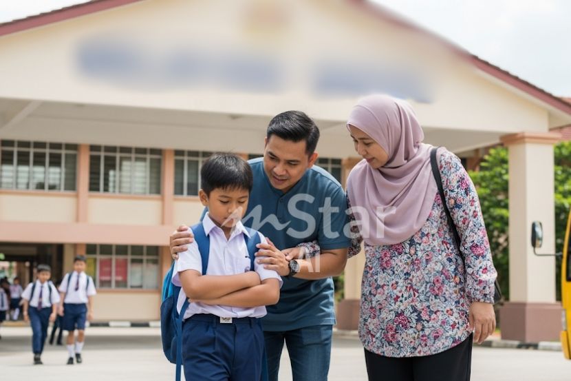 Ada sebab tertentu anak enggan ke sekolah. -Gambar hiasan AI