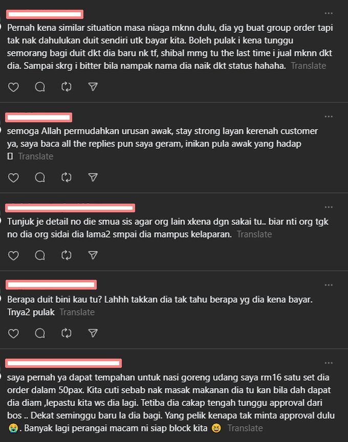 Warga maya menasihatinya supaya sentiasa mengambil duit tempahan terlebih dahulu.