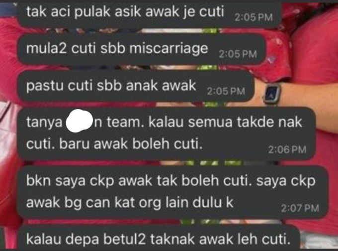 Perbualan mesej yang dikongsikannya mengundang pelbagai persepsi netizen.