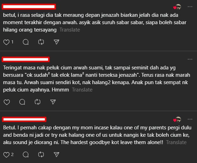 Antara reaksi netizen pada hantarannya.