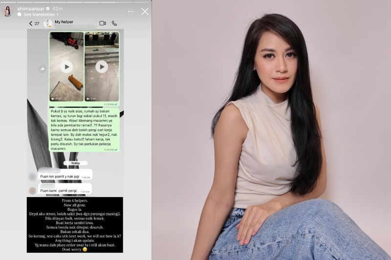 Perkongsian Shima di Instastory miliknya.