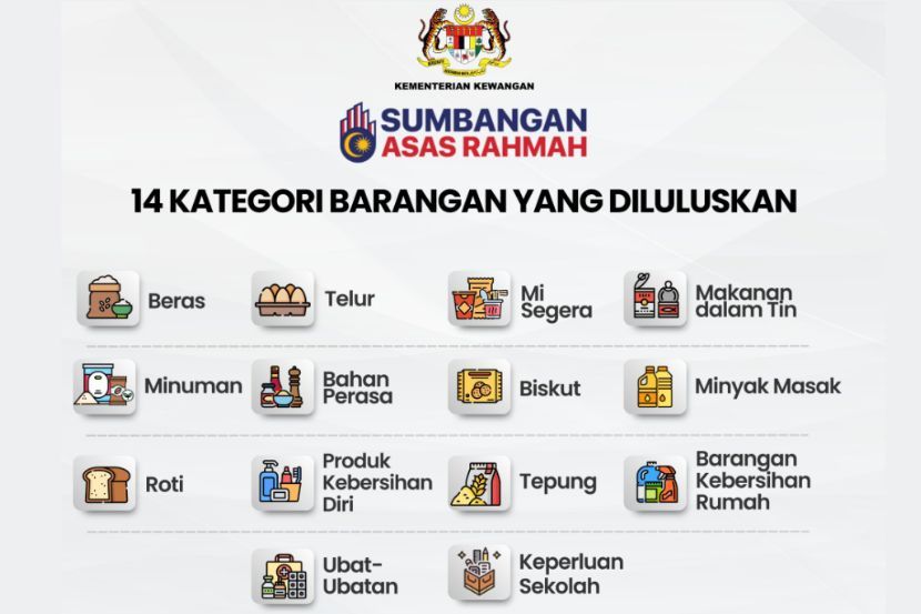 Lebih 100,000 barangan keperluan dalam 14 kategori boleh digunakan untuk Penghargaan SARA.