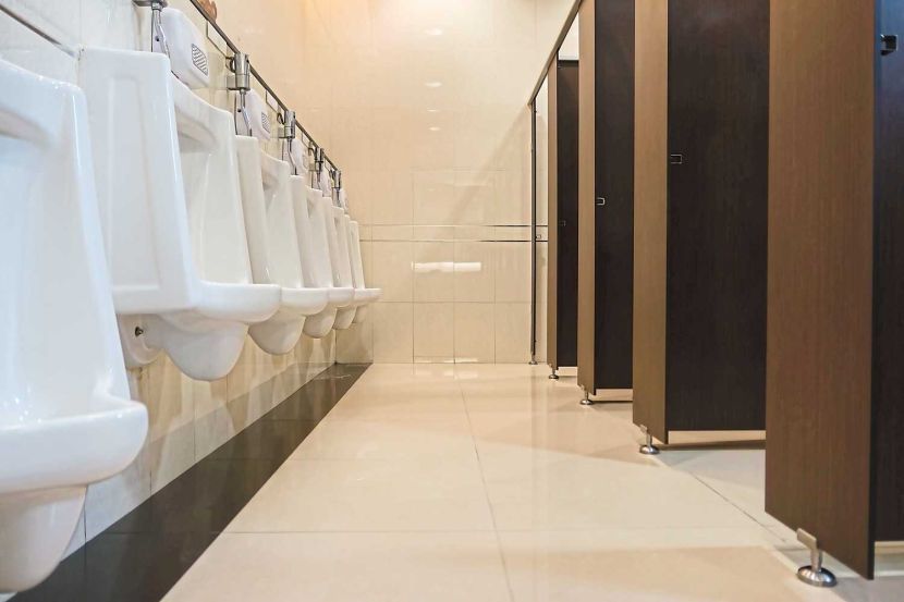 Interior Of Modern Toilet bowl in bathroom .
