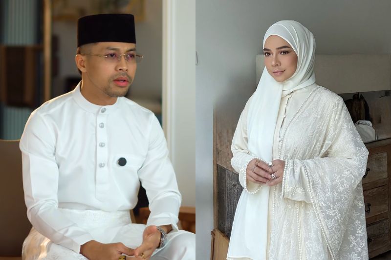 Mickey (kiri) sebelum ini dikaitkan dengan Nora selepas foto lelaki berkopiah tular di media sosial.