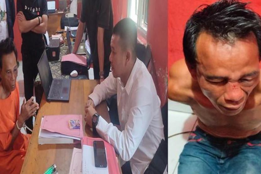 Suspek kes sembelih dan menjual daging kucing diberkas pada Rabu. -Foto Polisi