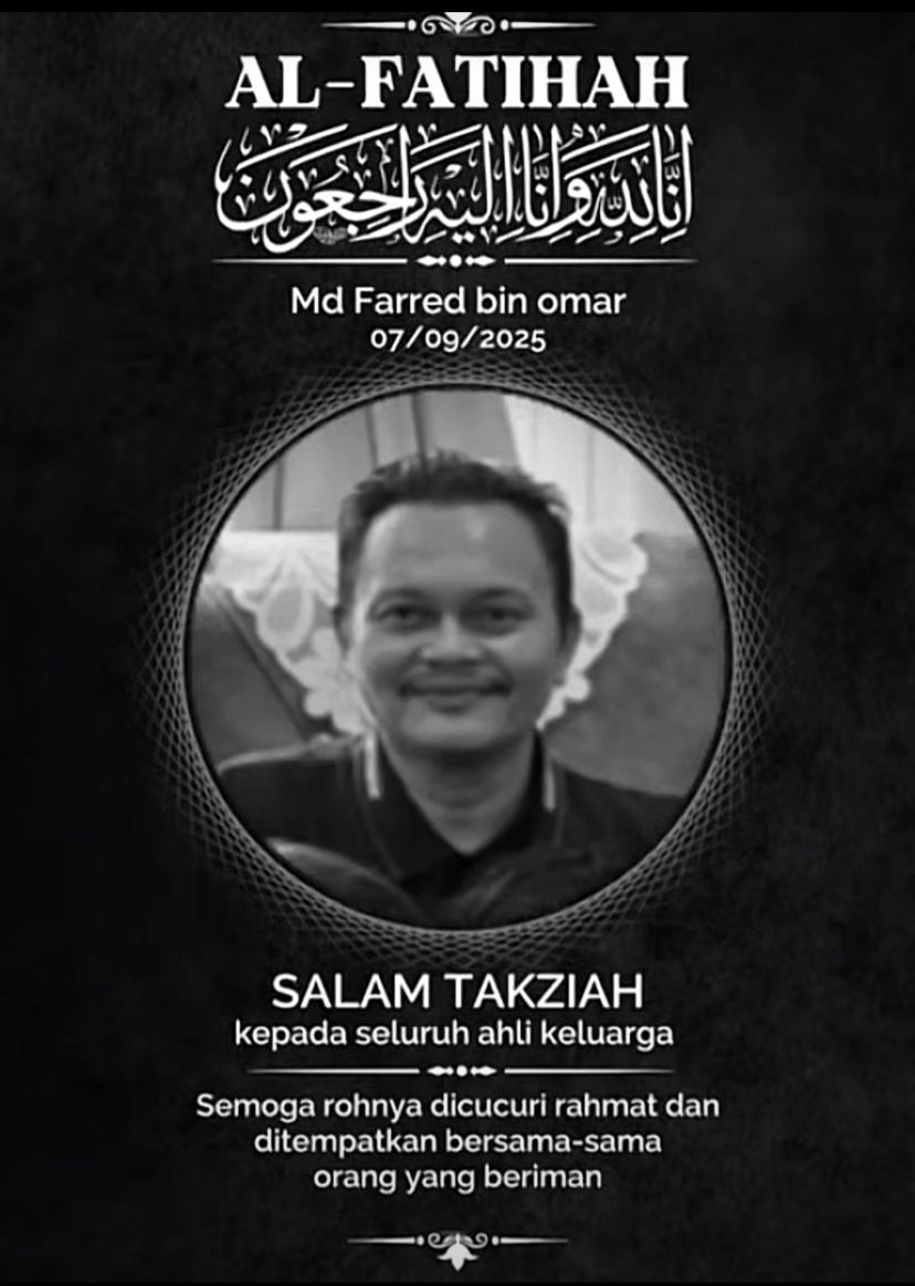 Bapa pengantin lelaki meninggal dunia pada Ahad.