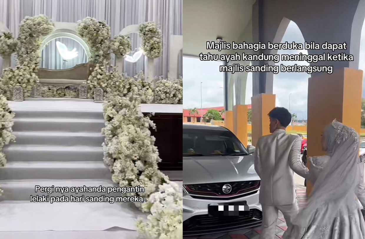 Pasangan pengantin tinggalkan majlis dan tetamu yang hadir.