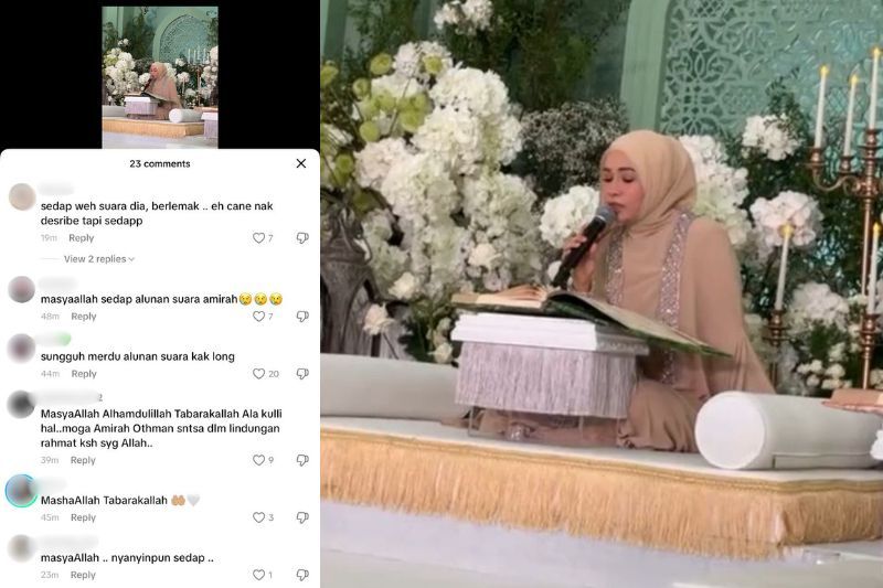 Alunan bacaan al-Quran Amira mendapat pujian ramai.