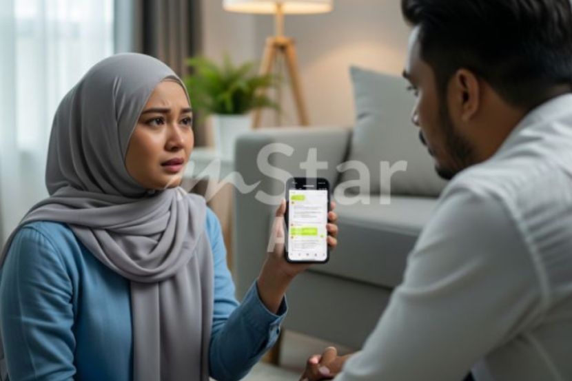 Banyak kecurangan terdedah apabila pasangan menjumpai mesej di telefon. -Gambar hiasan AI