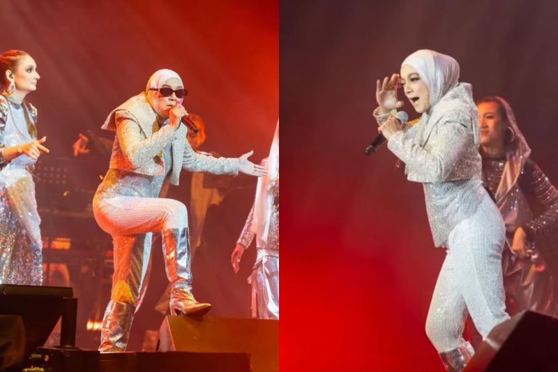 Penampilan Linda di konsert Elite pada malam Sabtu menarik perhatian ramai.