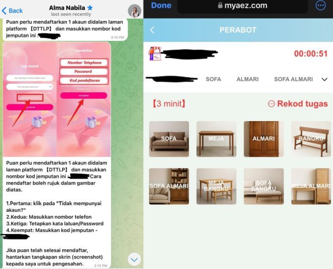 Antara task yang perlu dilakukannya.