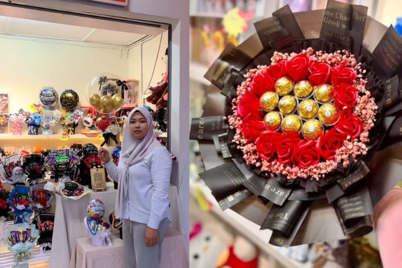 Azie menjalankan perniagaan dan perkhidmatan penghantar hadiah kejutan sejak tujuh tahun lalu.