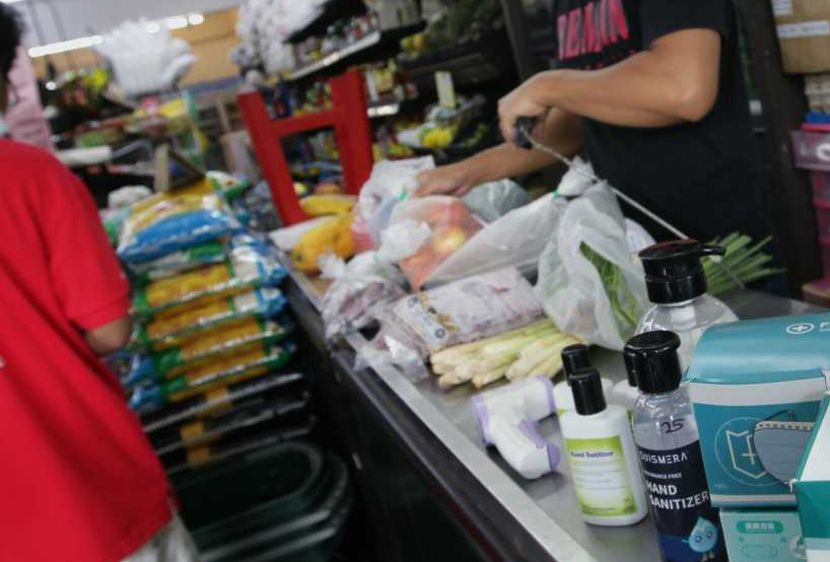 Face mask, hand sanitizer and glove selling at the grocery shop in Kota Damansara during the conditional movement control order. AZMAN GHANI / The Star