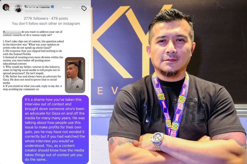 Dwi Ariana (kiri) mempertahankan bapanya daripada difitnah.