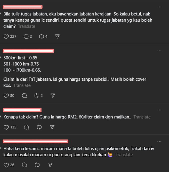 Warga maya mempertikaikan tindakannya menggunakan subsidi untuk tugasan pejabat.