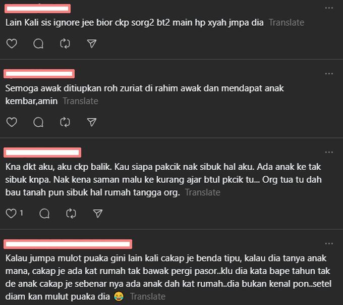 Kebanyakan warga maya menasihatinya supaya bersabar.