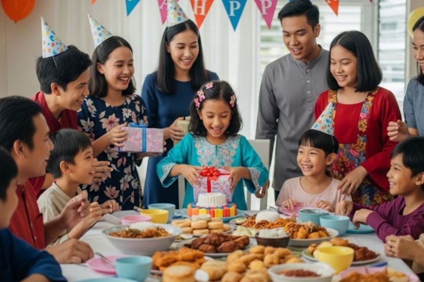 Kanak-kanak insan paling gembira ketika menyambut hari lahir. -Gambar hiasan AI