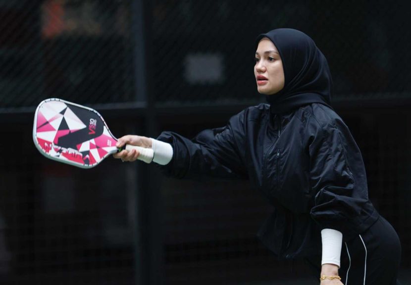 Perlawanan pickelball sempena ulangtahun mStar dan Suria FM. — FAIHAN GHANI/The Star